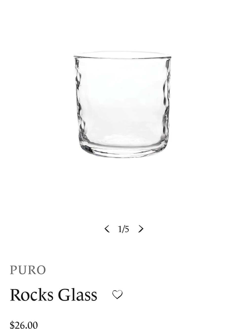 Set of 6 Clear Textured Glass Tumblers